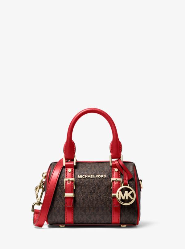 Damske Spojková Taška Michael Kors Bedford Legacy Extra-Small Logo Duffle Červené - Kabelky Michael Kors Nejlevnejsi | WDMPT-6587